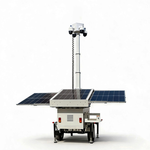 Remorque de sécurité CCTV à énergie solaire <span class=keywords><strong>avec</strong></span> caméras PTZ en option pour la surveillance à distance des chantiers de construction - Product Image 2