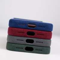 Étui de protection magnétique de luxe en cuir véritable Alcantara et tissu suédé pour iPhone 17 18 Pro Max