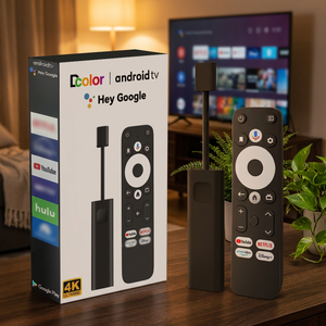 Clé TV Android GD1 4K, lecteur multimédia en streaming, DDR3 2 Go + 16 Go, Wi-Fi double bande, décodeur portable - Product Image 1