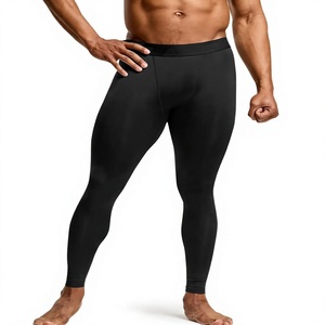 Pantalon de sport 85% polyester 15% élasthanne, logo personnalisé, vêtements de sport, baselayer de basketball, leggings de compression pour hommes, leggings de fitness - Product Image 5