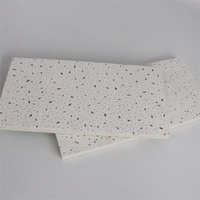 Carreaux de plafond carrés modernes et élégants panneau décoration intérieure commerciale feuille de fibre minérale 3D imperméable ignifuge abordable