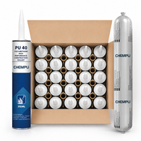 Scellant PU extérieur résistant aux intempéries prêt à l'emploi OEM, mastic anti-fissures pour joints, remplisseur lisse pour interstices de sous-sol, scellant PU élastique