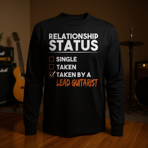 T-shirt à manches longues « Taken By A Lead Guitarist », cadeau musical pour guitaristes - Product Image 3