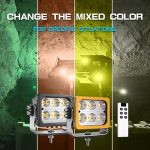 Luz de Trabajo LED Inteligente Multifunción de 12v/24v para Excavadora, Tractor y Bulldozer, con Control Remoto Inalámbrico y Cambio de Color - Product Image 6