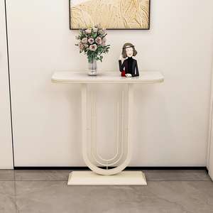 Table en dalle de pierre de luxe de style italien, support à fleurs sur pied pour le salon, décoration d'entrée, table de hall d'hôtel, couloir - Product Image 3