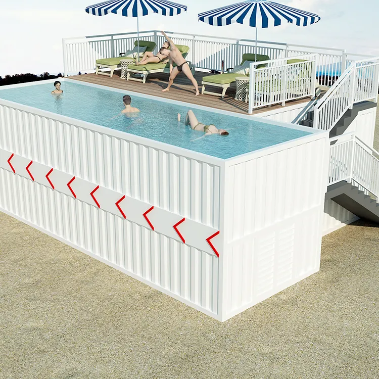 Envio modificado personalizado recipiente 20ft 40ft piscina mar recipiente para venda