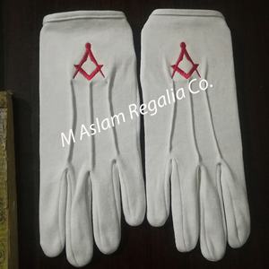 Emblème maçonnique Royal Arch Chapter Winter White Cotton Gants à écran tactile à séchage rapide - Product Image 5