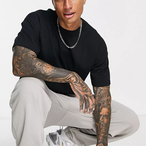 OEM Bán Sỉ Áo Thun Nam Dáng Rộng 100% Cotton Mặc Đi Câu Lạc Bộ Chuyên Nghiệp Cổ Tròn Trống Logo Tùy Chỉnh Dành Cho Nam - Product Image 4