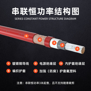 Sanniu Electrical Self Regulating Heating Tape 141 PVC Jacket Ip65 Explosion Proof Constant Power Cable For Anti Freeze Heating - Product Image 4