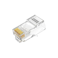 Connecteur RJ45 8P8C en gros pour câble Ethernet, réseau CAT5 CAT5e CAT6 CAT6A, Contacts plaqués or