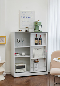 Meuble de rangement moderne de style nordique pour salon, bibliothèque, armoire de rangement pour salle à manger, buffet en métal pour chambre à coucher - Product Image 3