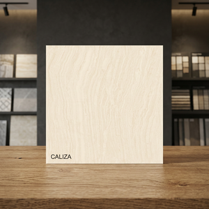 Modernas Baldosas de Porcelana Beige Marfil Nano Pulidas con Sal Soluble, 60x60cm, Acabado Brillante Vitrificado para Interiores - Product Image 4