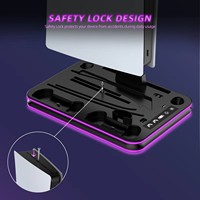 Honcam PS5 Portal Controller Accessoires Charging Dock Console Cooling Stand Headset Holder pour Playstation 5 Slim Console