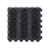 Système de tapis de sol modulaire antidérapant à rayures modernes pour hôtels et entrées extérieures, anti-poussière et réversible en TPE