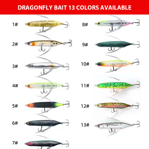 Améliorez votre équipement de pêche topwater 8cm leurres de <span class=keywords><strong>surface</strong></span> flottant whopper popper leurres avec hochet popper <span class=keywords><strong>leurre</strong></span> comme une libellule - Product Image 4