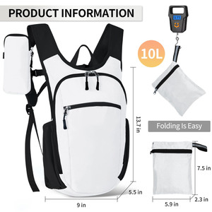 Sac à dos de randonnée léger, pliable et compressible, résistant à l'eau, avec sangle de poitrine - Product Image 2