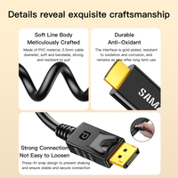 Cable Convertidor SAMZHE 4K/30Hz DP a HDMI, Cable de Video HD DP1.2 para Computadora, Escritorio, TV, Monitor, Proyector