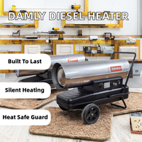 DAMLY Nouveau Chauffage Industriel Diesel à Air Forcé en Acier Inoxydable 70KW 100KW Silencieux avec Protection Contre la Surchauffe pour l'Élevage Avicole 1