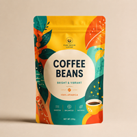 Sachet Doypack Mat Personnalisé pour Grains de Café, Impression Personnalisée, Taille et Épaisseur, Logo Personnalisé, Emballage Alimentaire