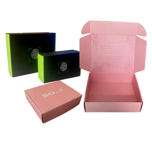Factory Custom Size Eco Friendly Printed Blank Colored Pink Packaging Mailer <b>Boxes</b> Kraft Rigid Corrugated Shipping Box With Logo - Product Image 3