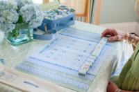 Set Mahjong Amerika Baru Akrilik Biru Hydrangea Rumah Kasino Perjudian Hiburan Dewasa