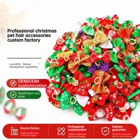 Noeuds pour chien personnalisés, assortiment de Noël (Père Noël, Bonhomme de neige), accessoires pour animaux de compagnie pour petits chiens, vente en gros