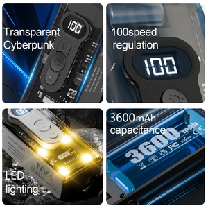 Ventilateur portable à LED transparent, rechargeable, mini, à main, haute vitesse, refroidisseur USB - Product Image 4