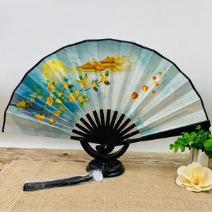 Éventails pliants promotionnels personnalisés avec logo, style Kung Fu, 27 cm (10 pouces), grands éventails à claquer pour la danse, les fêtes et les festivals - Product Image 4