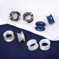 Jauges d'oreille en silicone Tunnels d'oreille flexibles bouchons civières extenseur Double évasé chair oreille Piercing bijoux pour femmes hommes
