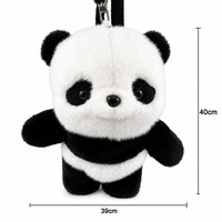 Sac à dos en peluche Panda, sac souple en forme d'animal avec fermeture éclair, rangement, bretelles réglables, poussoir pour faire jouer de la musique, cadeau amusant pour enfants, filles et fans de Panda