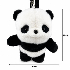 Zaino in peluche a forma di <span class=keywords><strong>panda</strong></span>, morbido, con cerniera, spallacci regolabili, suono musicale attivabile con la zampa, regalo divertente per bambini, ragazze e fan del <span class=keywords><strong>panda</strong></span> - Product Image 6