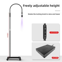 Lampe de sol professionnelle à LED UV pour le durcissement de la colle, idéale pour les salons, lumière LED douce pour les yeux, pour les extensions de cils et la photothérapie des ongles