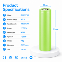 Batterie lithium INR21700-46D 3.7V 4800mah pour batterie externe, stockage d'énergie numérique 3C, outils électriques, moto électrique