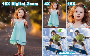 Cámara Digital Vlog <span class=keywords><strong>4K</strong></span> de 48MP Resistente al Agua, Pantalla Dual, Zoom Digital 16X, Enfoque Automático, Carga USB-C, Icono Personalizado - Product Image 5