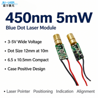 Module laser bleu 450 nm 5 mW 3V 5V, tête laser pointeuse pour indication de cible, positionnement et alignement