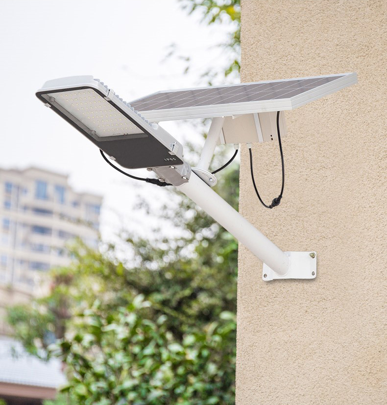 Impermeable al aire libre Luz de calle Solar integrada todo en uno con polo