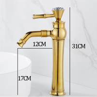 Robinet mitigeur en laiton finition or salle de bain avec torneiras para banheiro en céramique, nouvel arrivage