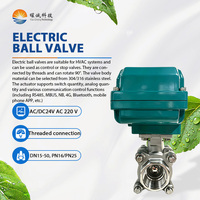 Vanne à bille électrique proportionnelle filetée en acier inoxydable SS304 AC220V DN15-DN50 4-20mA pour système d'automatisation des bâtiments