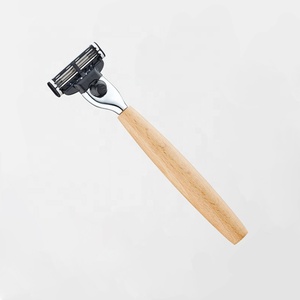 Custom Logo Accept 3 <strong>German</strong> Imported Blade Feature <strong>Razor</strong> Biodegradable Wood <strong>Razor</strong> Bamboo Wood <strong>Razor</strong> Shaving - Product Image 3