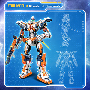 Ensemble de jouets Woma Mech, figurine d'action, armure de robot, modèle à assembler, jouet Juguetes, ensemble de blocs de construction avec armes (C4005) - Product Image 4