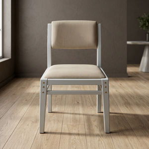 Chaise de salon moderne en bois, dossier solide, design minimaliste, mobilier de maison - Product Image 5