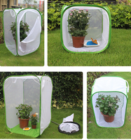Vert Pliable Papillon Habitat Cage Fermeture À Glissière Pop-up Insecte Élevage Maille Net Maison pour Insectes Papillons