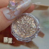 6 pièces/ensemble cristal diamant ongles poudre sous-teinte flagrante Nail Art paillettes Pigment holographique bricolage manucure miroir paillettes poudre