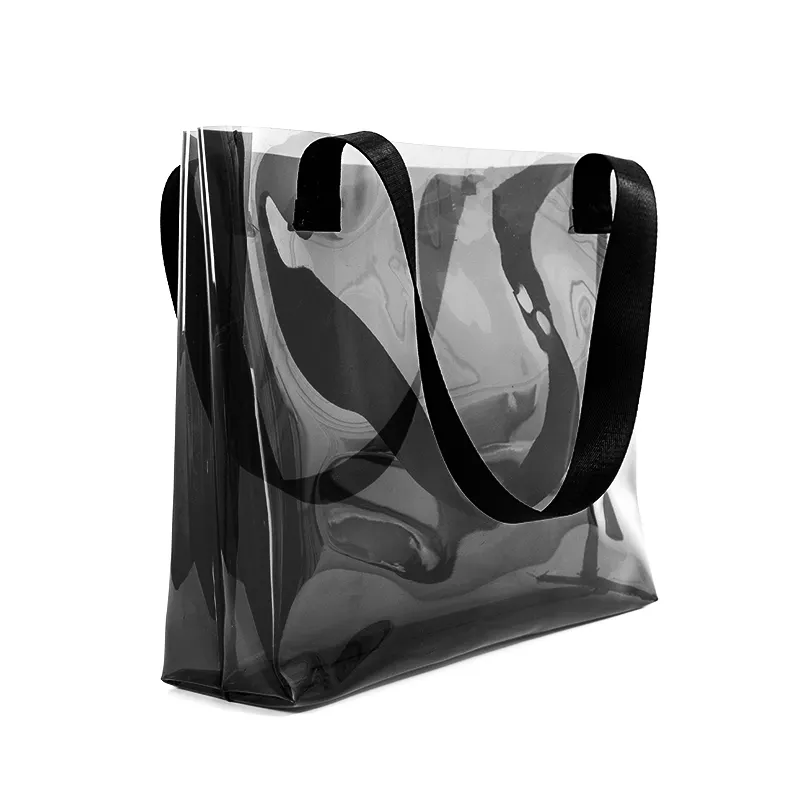 Top Quality Printed Large Fashion Women Beach Bag Colored PVC Shopping Tote Bag