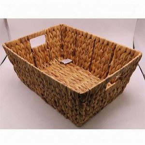 ตะกร้าหญ้าทะเลพร้อมฝาไม้คันธนูหวายตะกร้าถักส่วนบุคคล4X4ถักนิตติ้งชุดสี่เหลี่ยมขนาดเล็ก<span class=keywords><strong>3</strong></span>ฐาน - Product Image 6