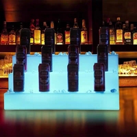 Éclairage LED Présentoir à vin Bar Présentoir à bouteilles Design autoportant pour la maison Salon Espace divertissement Meubles de maison