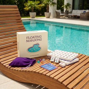 Table de Mahjong flottante en plastique durable de luxe pour 4 joueurs, pliable, pour piscine, plage, fête, dominos - Product Image 6
