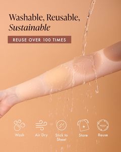 Cache-tétons adhésifs réutilisables Bare Babe – Soutien-gorge invisible en silicone de qualité médicale, imperméable, sans bretelles, pour femmes, 4 teintes élégantes - Product Image 6