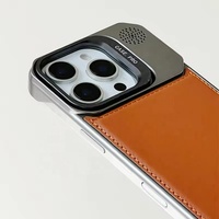 Cadre en cuir de luxe étui de téléphone magnétique pour iPhone 16 15 14 13 12 11 Pro Max Plus alliage porte-objectif PC antichoc couverture de téléphone
