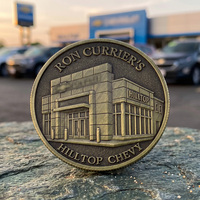 3D Tiefgeprägte Porträt- & Gebäude-Logo Gedenkmünze Antike Bronze Zinklegierung Metallmünzen Sammlungen